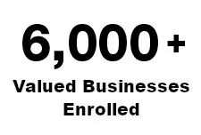 3,000+ Valued Businesses Enrolled